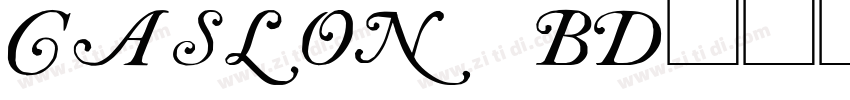 Caslon Bd字体转换